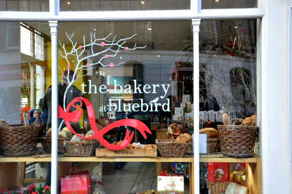 Christmas at the Bluebird in Chelsea Holiday Bakery Window