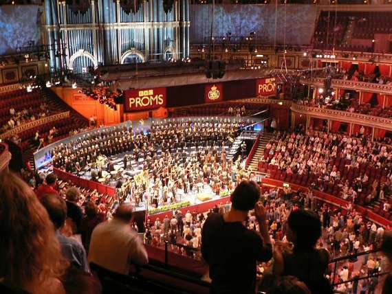 Inside the Albert Hall during the BBC Proms.