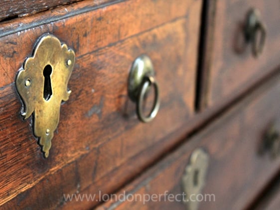 Beautiful details on the antique furniture at the Wellesley