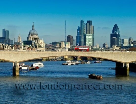 London Perfect River Thames View View of Thames to St Pauls and The City
