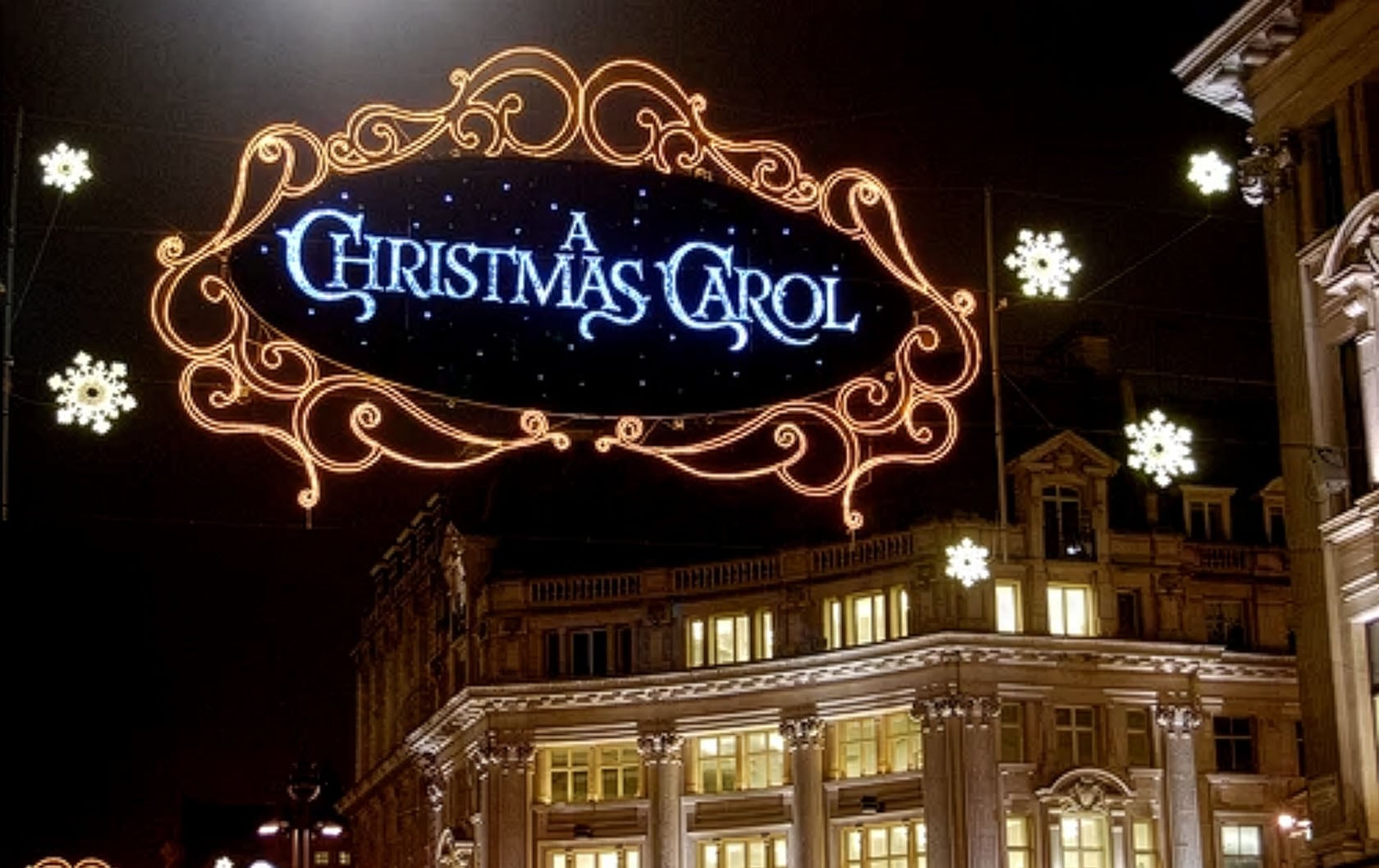 Whimsical holiday lights decorate the most popular shopping streets in London