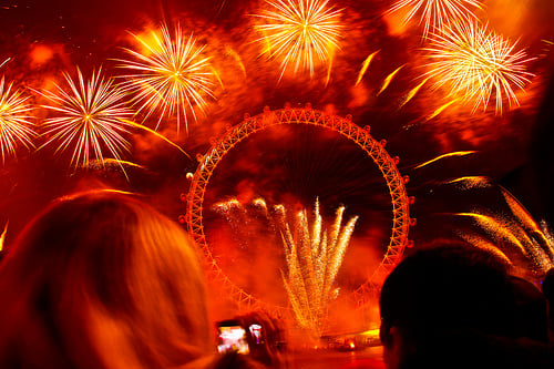New Year's Eve Fireworks in London New Year's Eve Fireworks in London