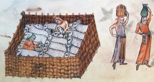 Sheep Pen from Luttrell Psalter