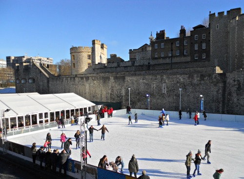 Ice Skating at the Tower of London