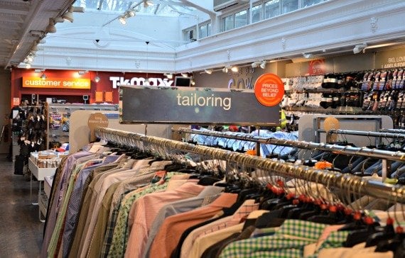 Head to the top floor for the men's section