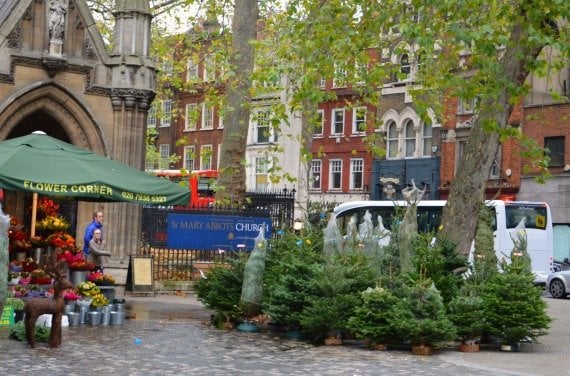 Christmas Shopping High Street Kensington London