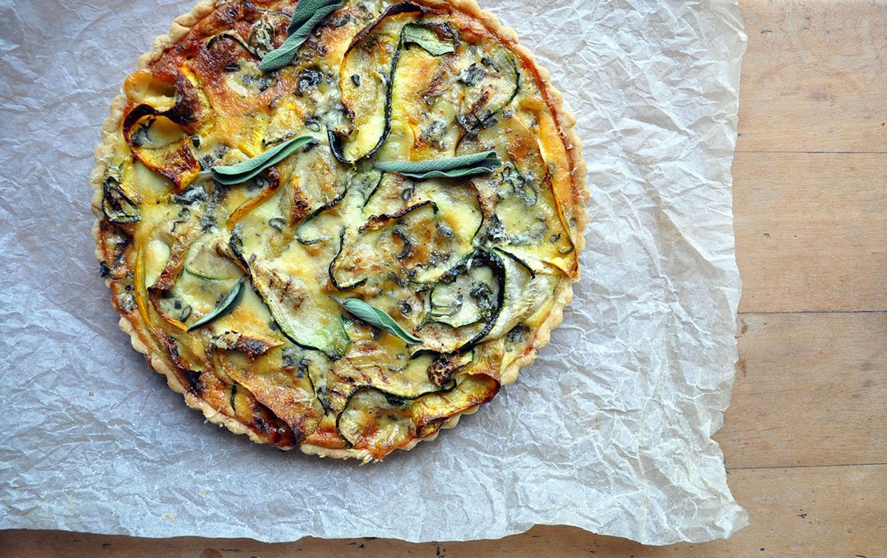 Recipe For Stilton, Sage And Zucchini Quiche