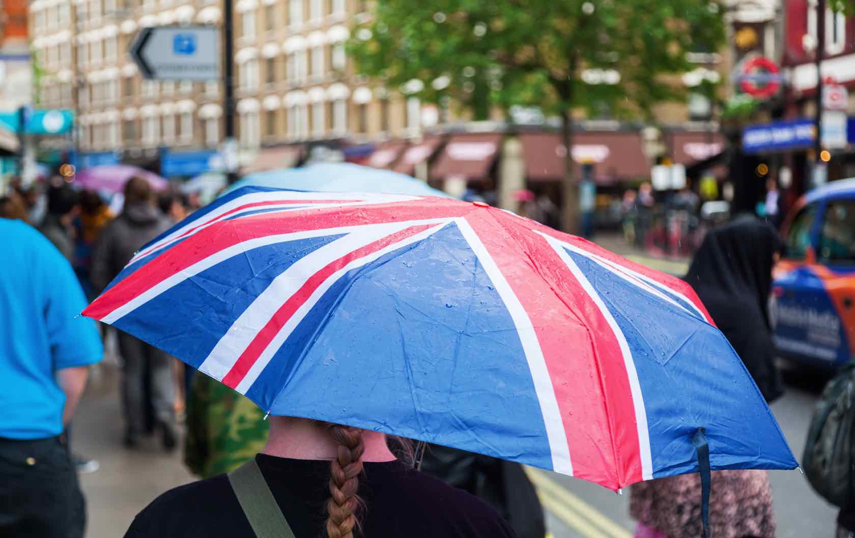 what to do when it's raining in London by London Perfect Union Jack Umbrella
