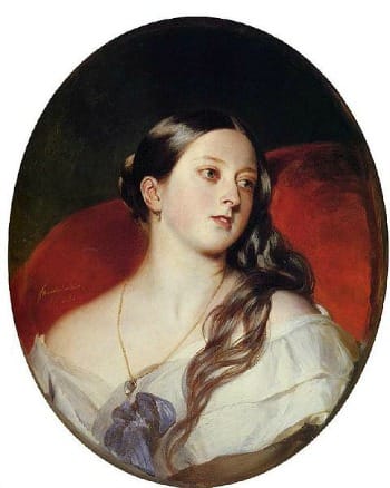 A portrait of Queen Victoria in 1843