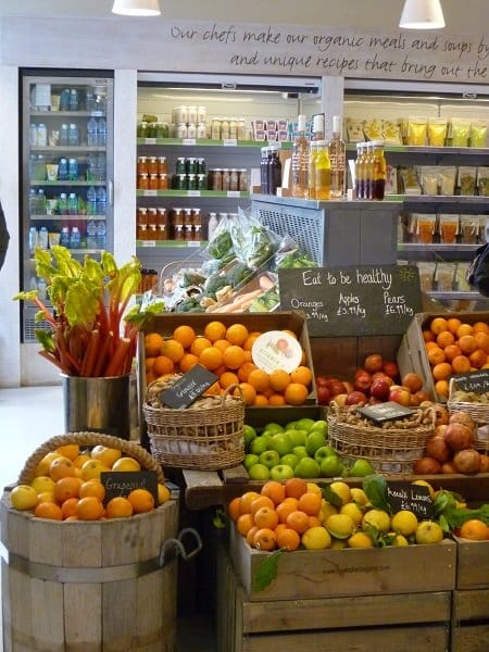 fruit and vegetables in Notting Hill shop