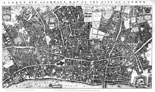 City of London Ogilby and Morgan's Map 1677