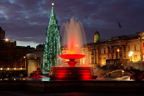 Christmas in London Trafalgar Square
