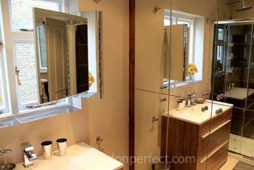 London Perfect Balfour En Suite Bathroom Mirror Washer and Dryer