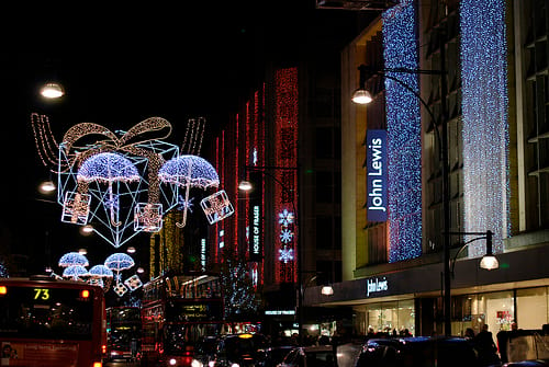 Christmas Lights and Holiday Shopping in London