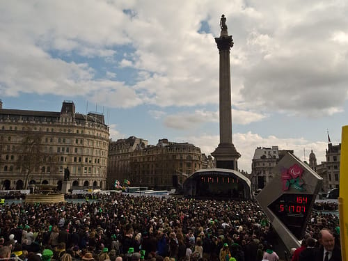 St. Patrick's Day in Trafalgar Square London