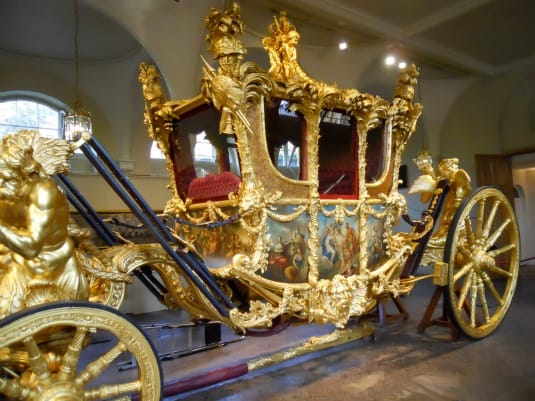 Royal Mews Buckingham Palace London Gold State Coach Detail