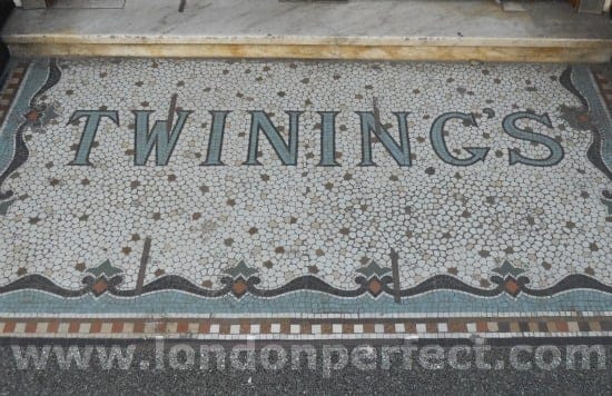 Entrance to Twinings Tea Shop the Strand London