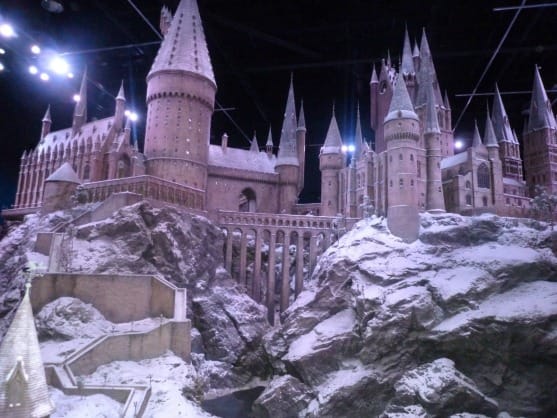 The impressive scale model of Hogwarts School of Witchcraft and Wizardry.
