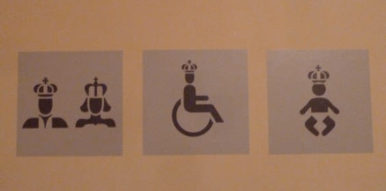 Kensington Palace Royal Bathroom Signs