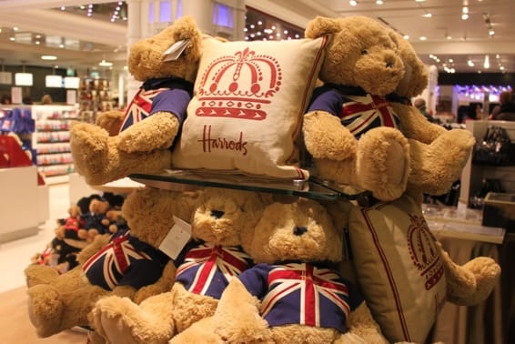 Cuddly Union Jack bears from Harrods