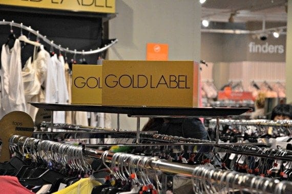 Look for the Gold Label section for the designer labels