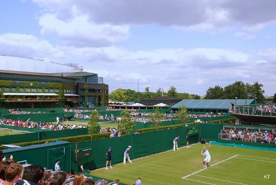 A view over the courts of Wimbledon