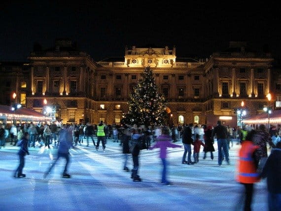 Ice Skating in London Somerset House