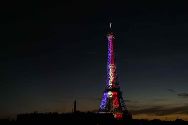 Eiffel Tower with French Flag Bastille Day