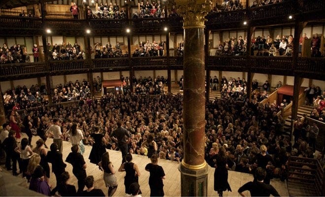 Shakespeare’s Globe Theatre - Interior. Photo by Manuel Harlan and provided by Shakespeare’s Globe Press Office.