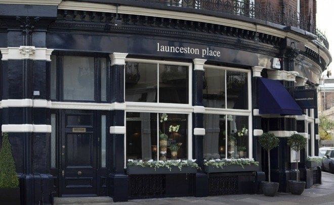 London Valentines day dinner The Launceston place Kensington