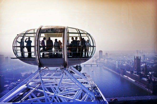 London Eye Southbank Londan Valentines day Sights 