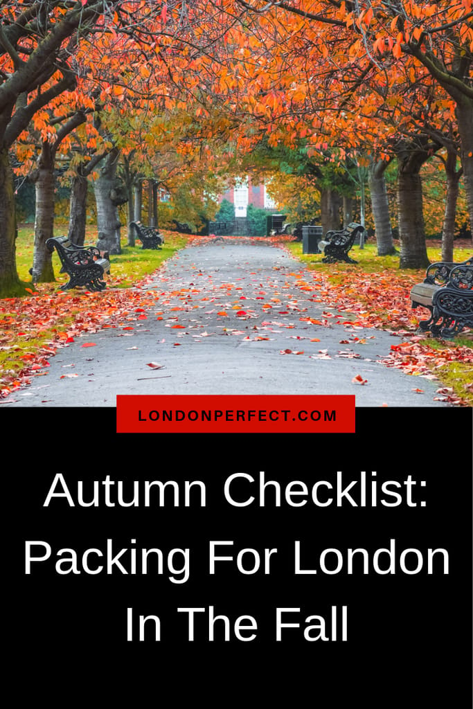 Packing list for London