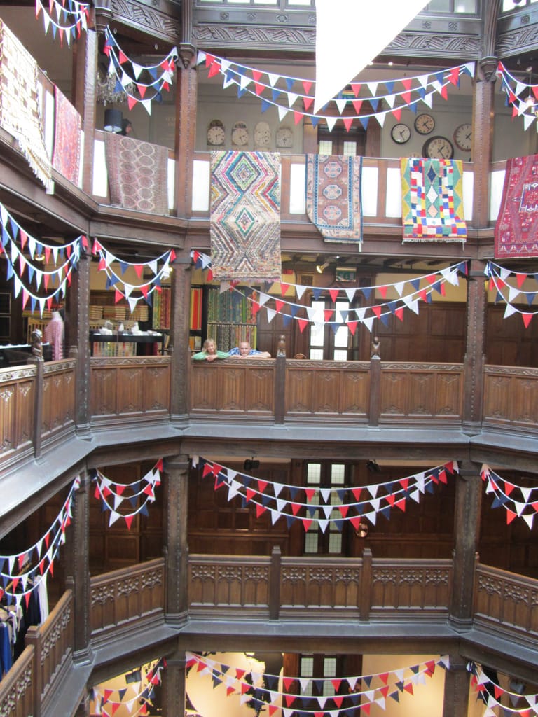 The main atrium at Liberty, a multi storey space for displaying Ottoman carpets and any excess bunting you may have.